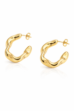 Leonie Burgu Altın kaplama Gümüş Halka Küpe