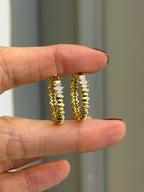 Leonie Altın kaplama Gümüş Halka Küpe