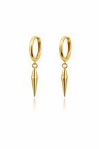 Leonie Kurşun detaylı Gümüş Küpe