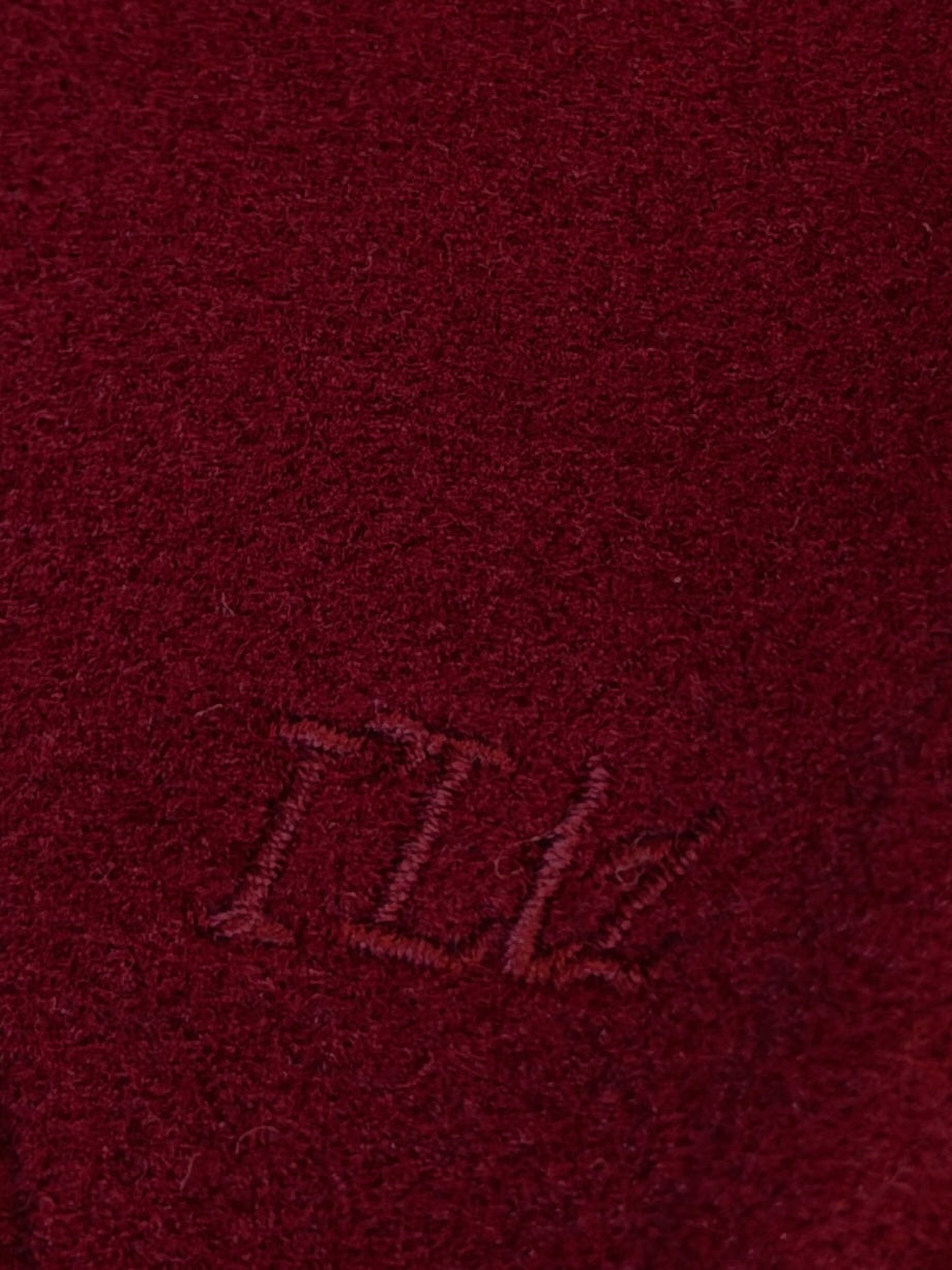 Şal Detaylı Kate Yelek  - Bordo