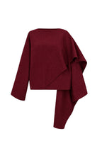 Alexia Kaşe Atkılı Bordo Ceket ön