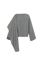 Alexia Kaşe Atkılı Gri Ceket