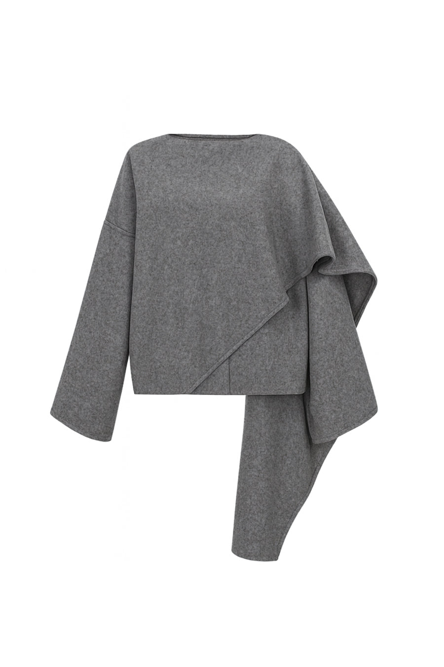 Alexia Kaşe Atkılı Gri Ceket