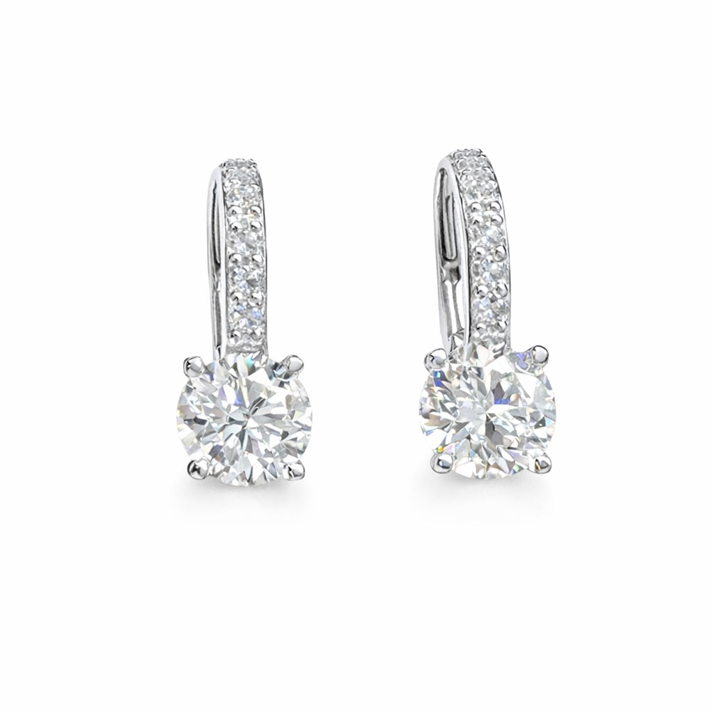 Leonie G Colour Taşlı Halka Tektaş Küpe