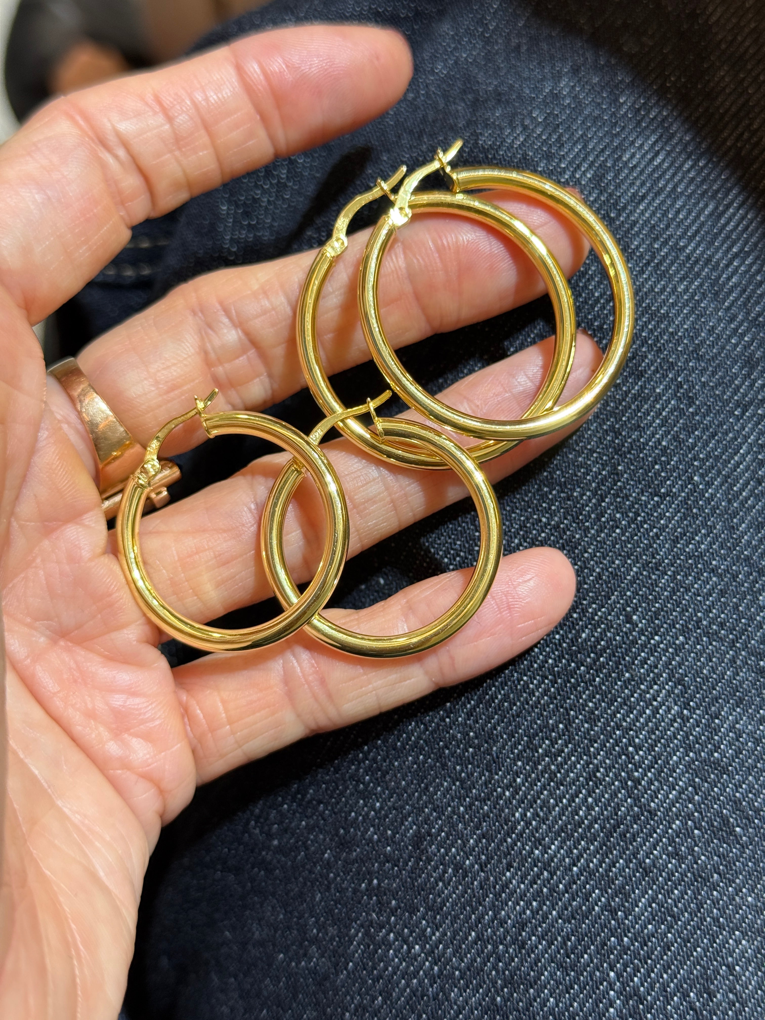 Lugo Klasik Halka 3 cm Küpe