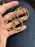 Lugo Klasik Halka 3,5 cm Küpe