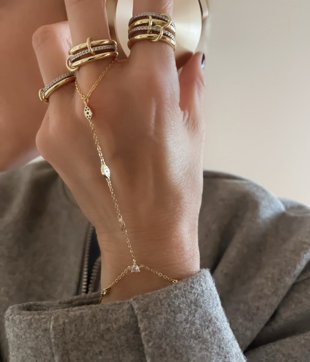 Bella Circle Üçlü Yüzük