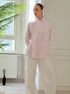 Bella Çizgi Şal detaylı Gömlek