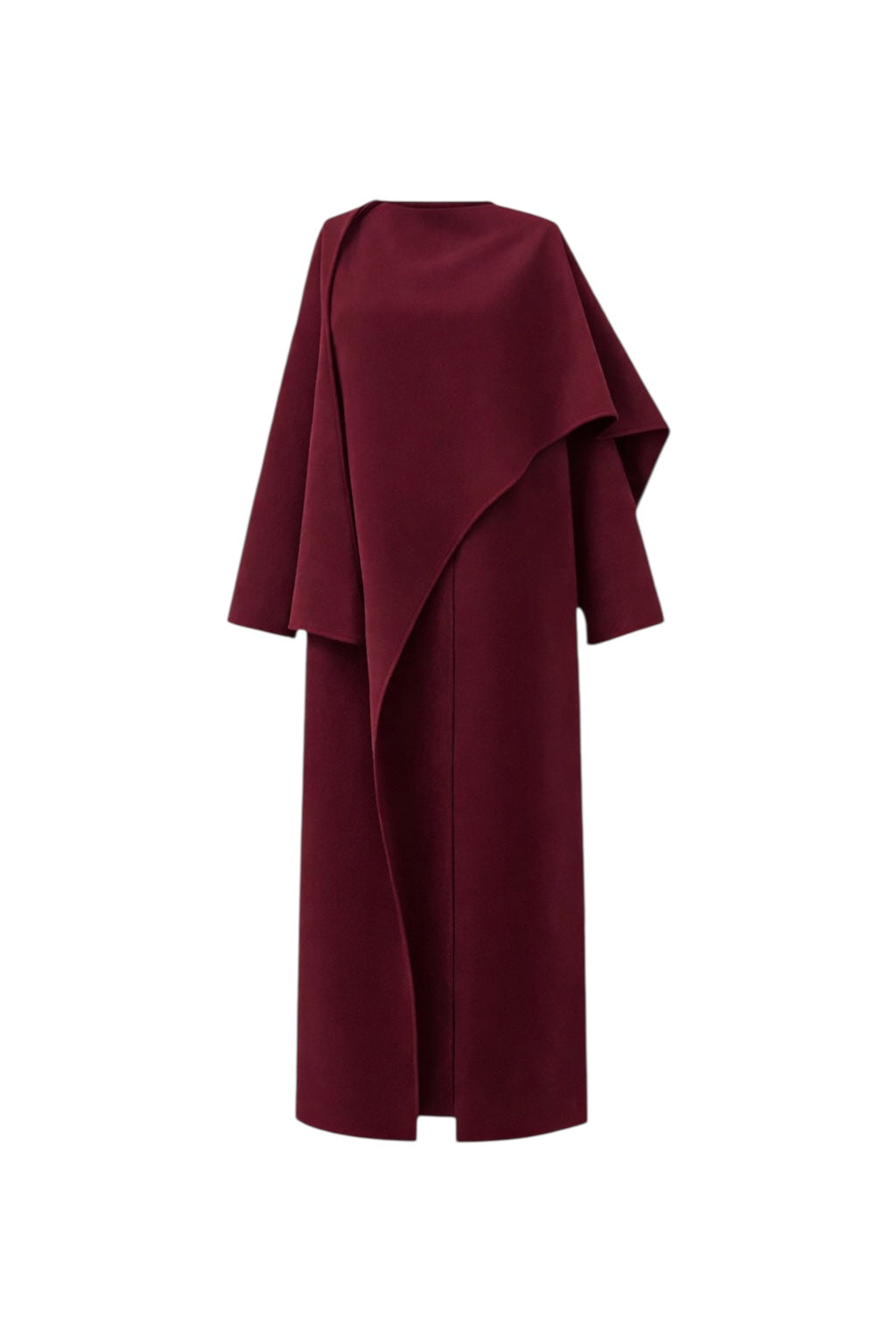 Alexia Kaşe Atkılı Bordo Palto