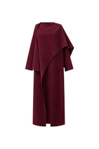 Alexia Kaşe Atkılı Bordo Palto