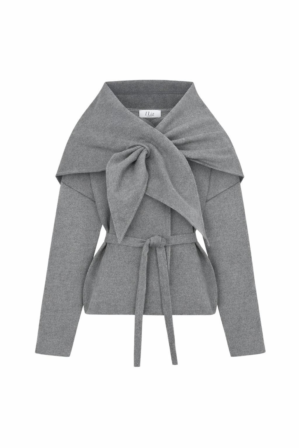 Şal Detaylı Kate Gri Ceket