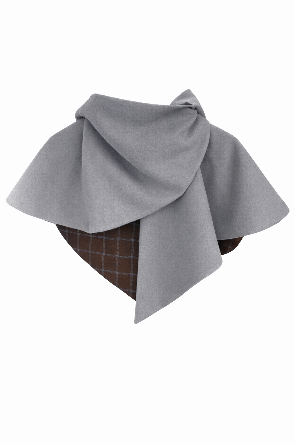 Alice Kaşe Kapşionlu Gri Pelerin