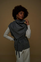 Şal Detaylı Kate Yelek