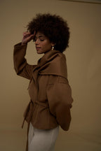 Şal Detaylı Kate Ceket